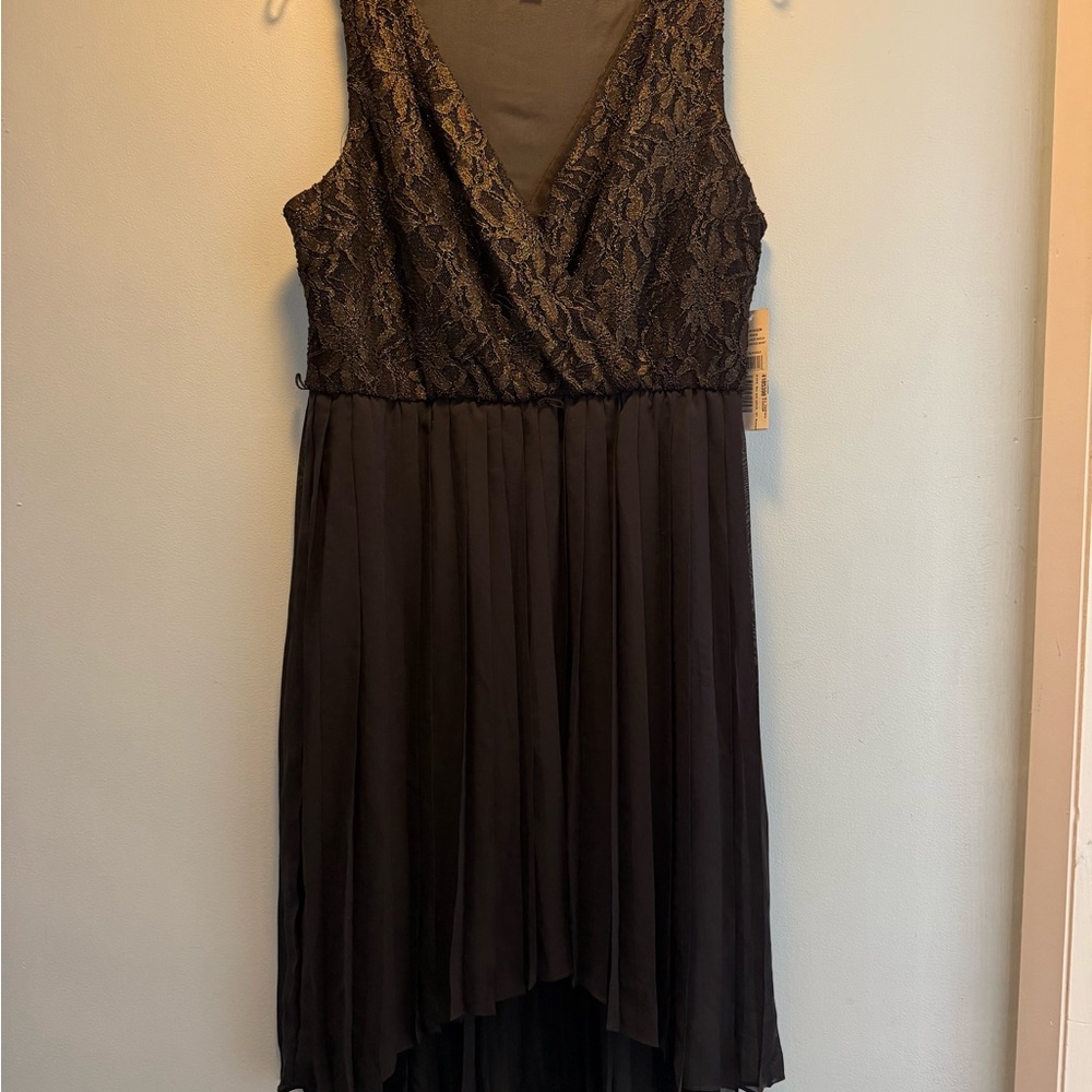 S.L. Fashions Black High Low V-Neck Sundress